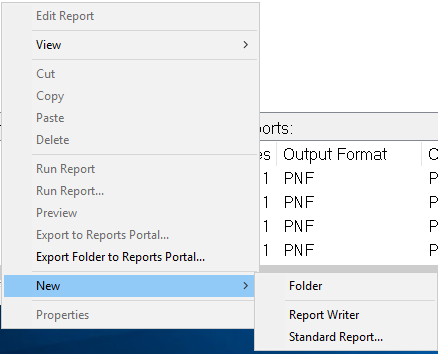 System Tax Filings Reporting Packages tree view