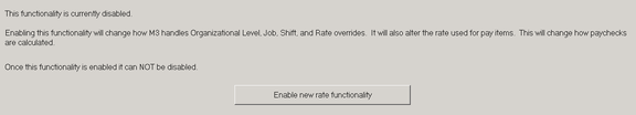 Enable new rate functionality prompt