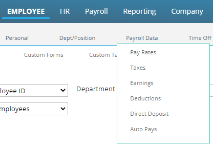 Employee: Payroll Data | Auto Pays screenshot