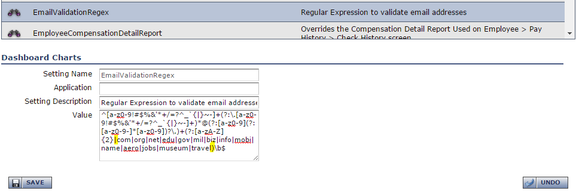 EmailValidationRegex setting