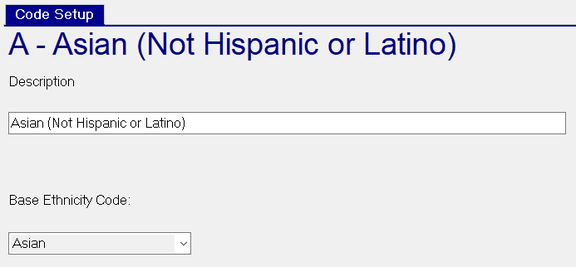 Ethnicity setup in Company Setup Miscellaneous