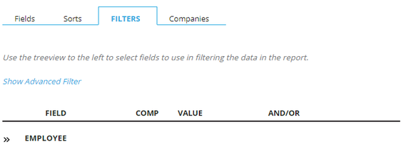 Filters Section