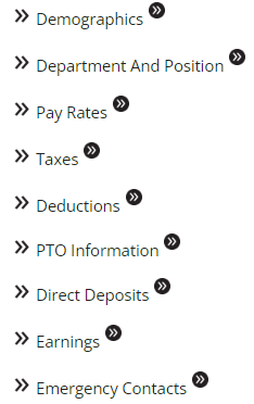 Employee: Personal | Information screenshot