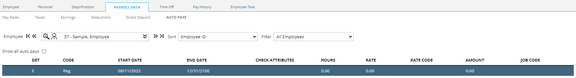 Employee: Payroll Data | Auto Pays screenshot