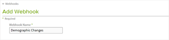Name the webhook