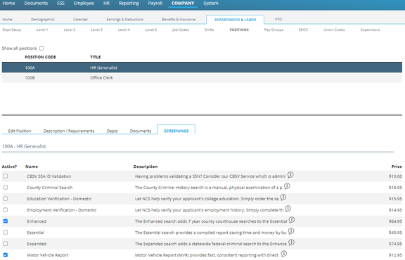 NCS Admin portal