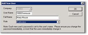 User Type set to Company Admin