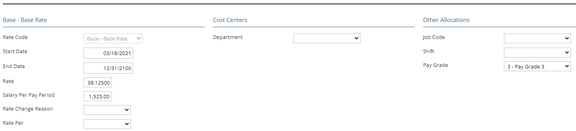 Employee: Payroll Data | Pay Rates screenshot