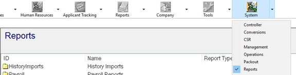System Reports