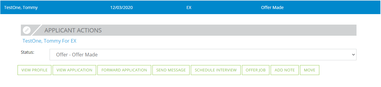 Fig. 50 — Applicant Actions dialogue