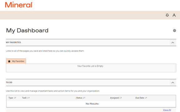 Mineral dashboard in a new window