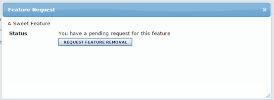 Existing request dialog